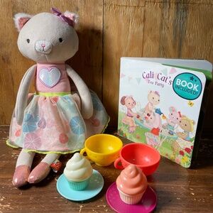 B. Toys Plush cat, board book & Tea set - Tippy Toes Cali Cat
